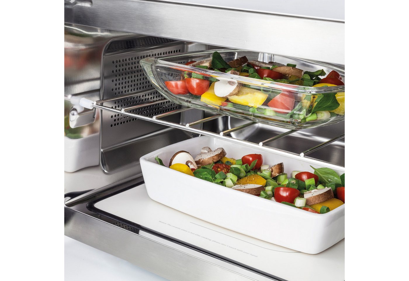 Caso Mikrowelle MG 20 Cube Ceramic, Mikrowelle, Grill, Mikrowelle und Grill, 20 l, 1000 Watt Quarzgrill, 800 Watt Mikrowellenleistung, 10 Leistungsstufen – Bild 5 von 5