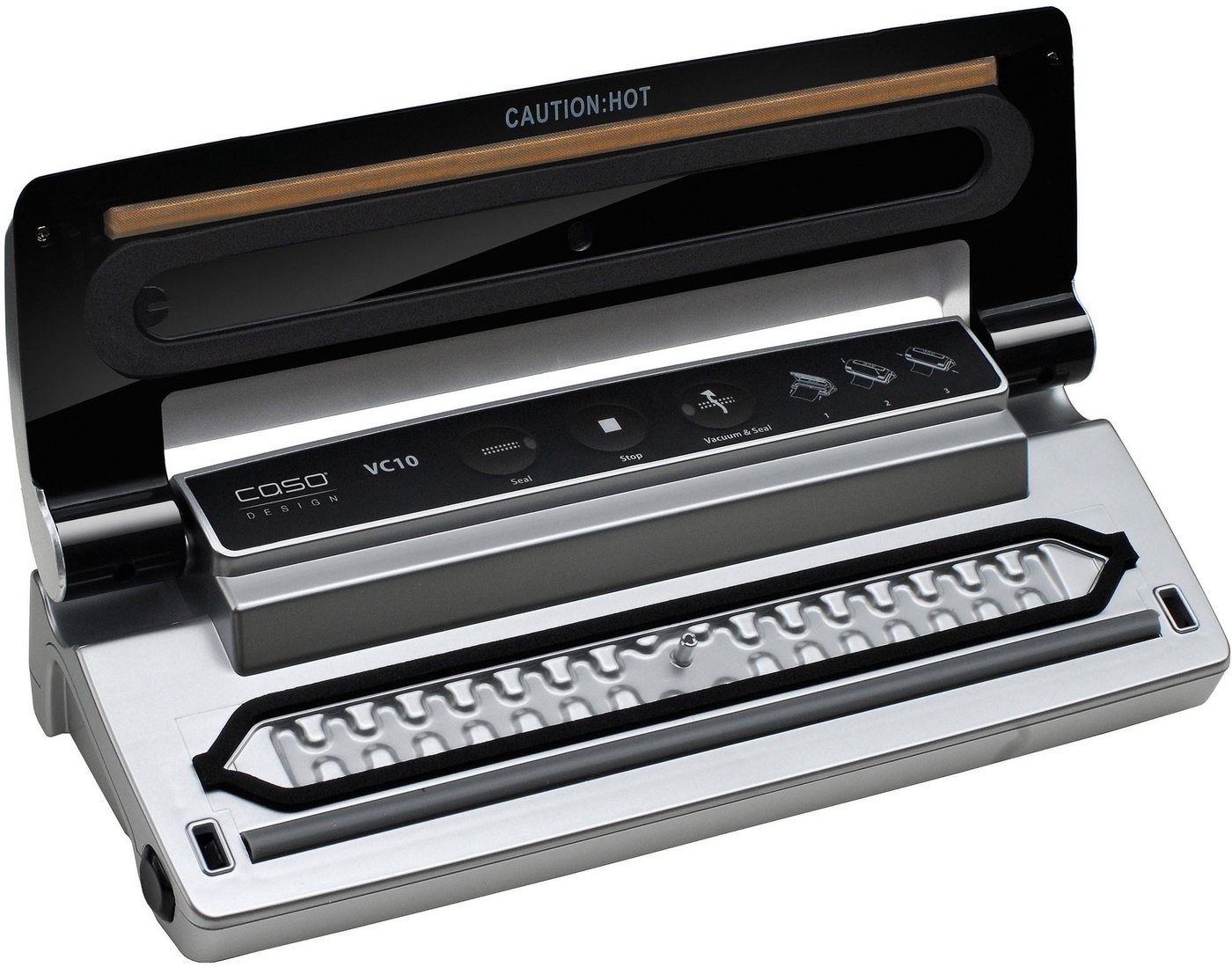 Caso Vakuumierer VC10, Rollenbreite 30 cm, 110W, inkl. 10 Profi-Beutel, separate Schweißfunktion – Bild 4 von 5