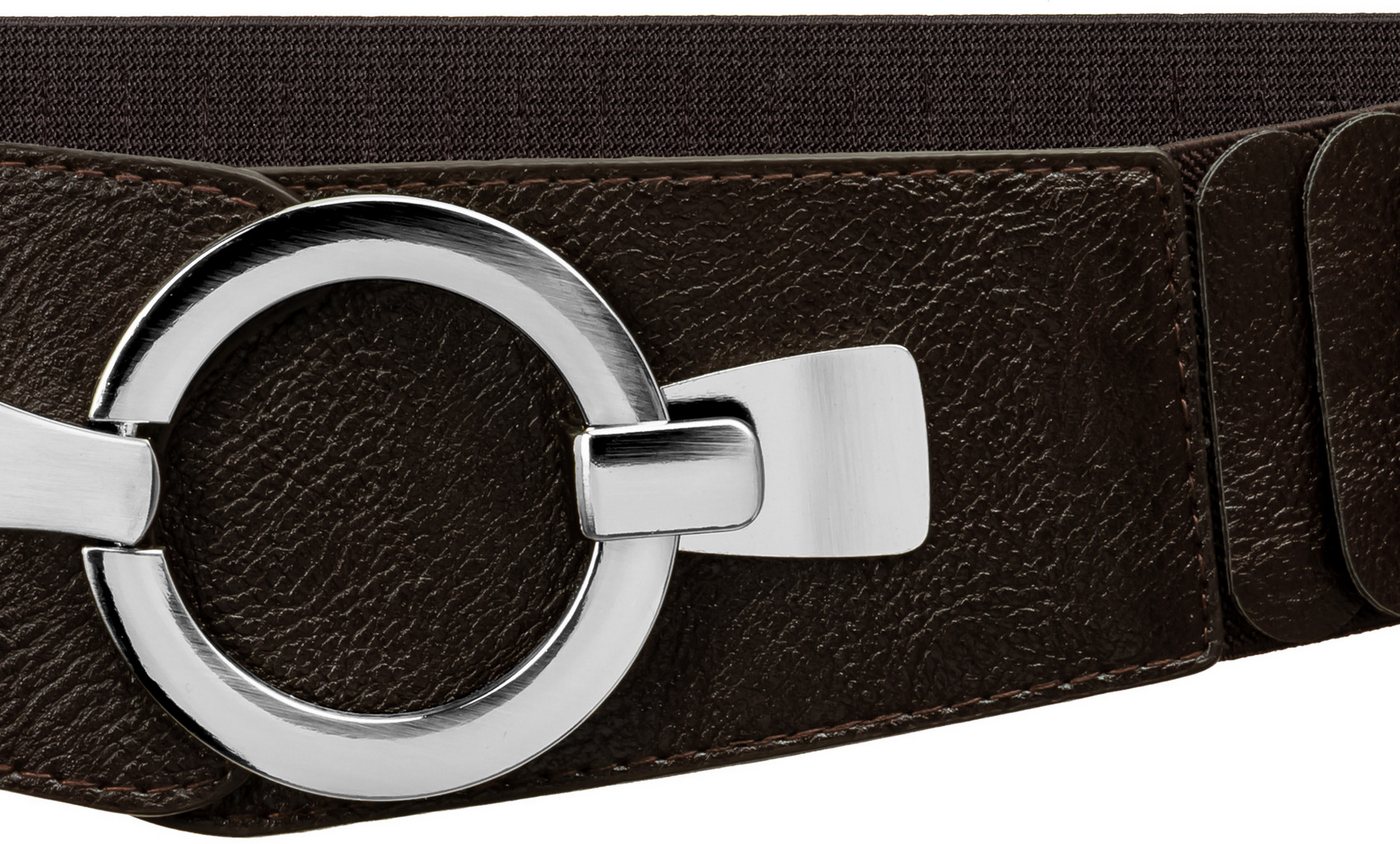 Caspar Taillengürtel GU300 Damen elastischer breiter Stretch Gürtel – Bild 2 von 3