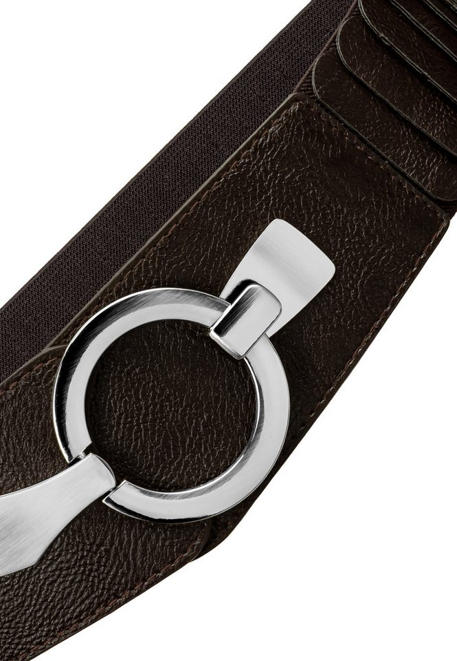 Caspar Taillengürtel GU300 Damen elastischer breiter Stretch Gürtel – Bild 3 von 3