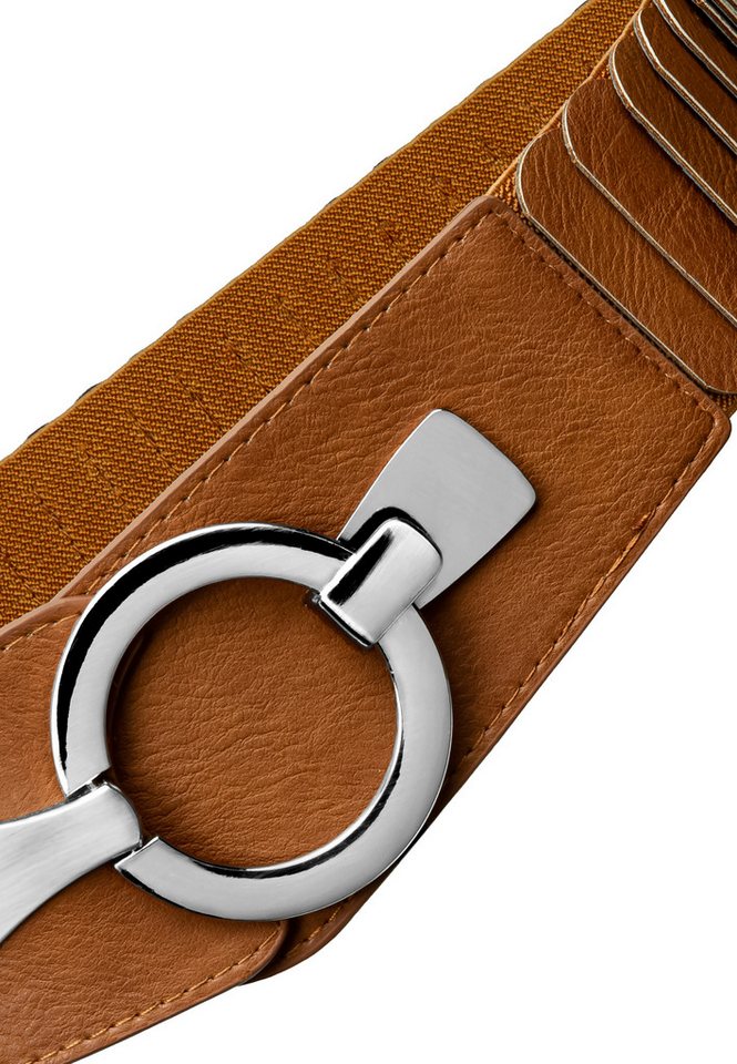 Caspar Taillengürtel GU300 Damen elastischer breiter Stretch Gürtel – Bild 3 von 3
