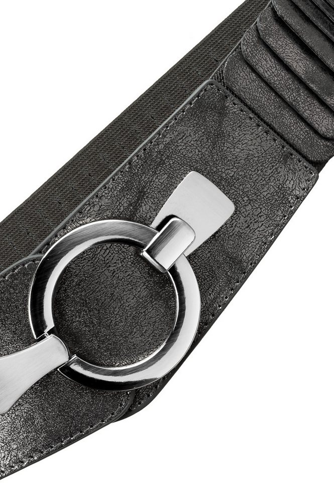 Caspar Taillengürtel GU300 Damen elastischer breiter Stretch Gürtel – Bild 3 von 4