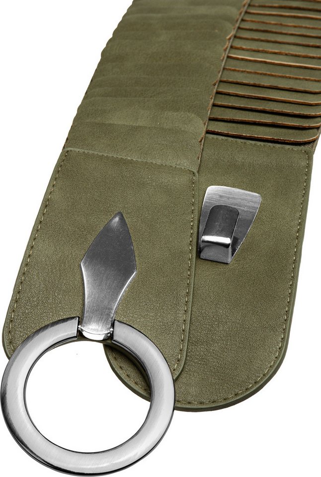 Caspar Taillengürtel GU300 Damen elastischer breiter Stretch Gürtel – Bild 2 von 3
