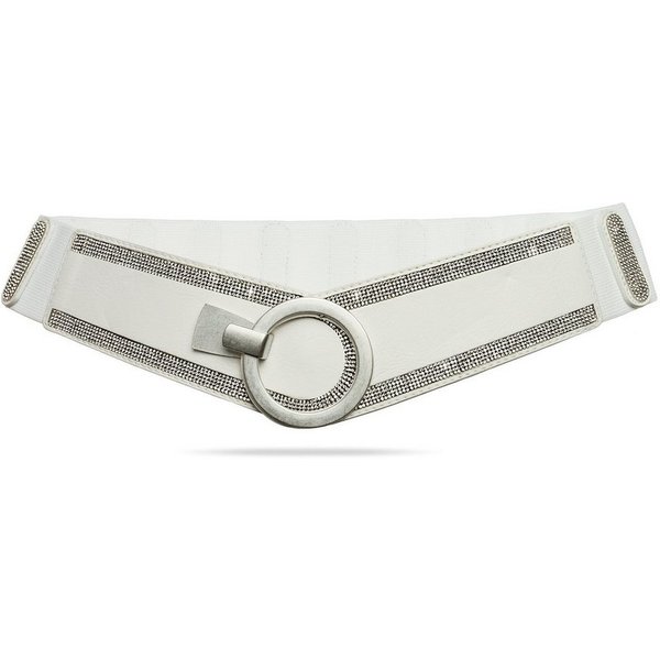 Caspar Taillengürtel GU315 Damen elastischer breiter Glitzer Strass Gürtel