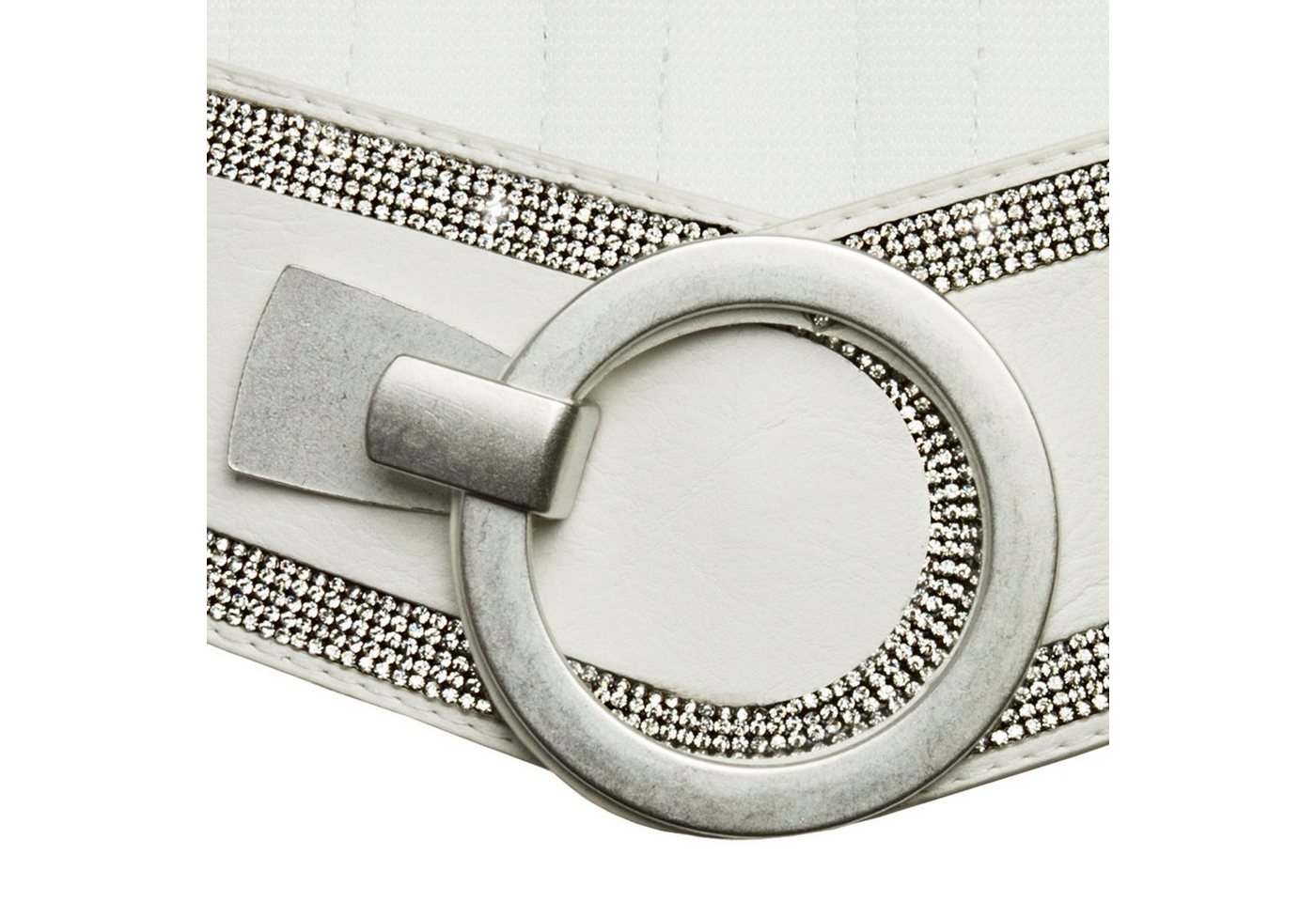 Caspar Taillengürtel GU315 Damen elastischer breiter Glitzer Strass Gürtel – Bild 4 von 4