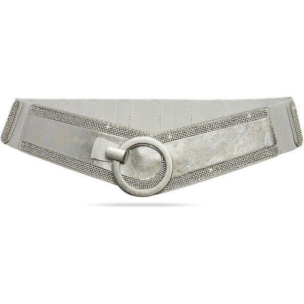 Caspar Taillengürtel GU315 Damen elastischer breiter Glitzer Strass Gürtel