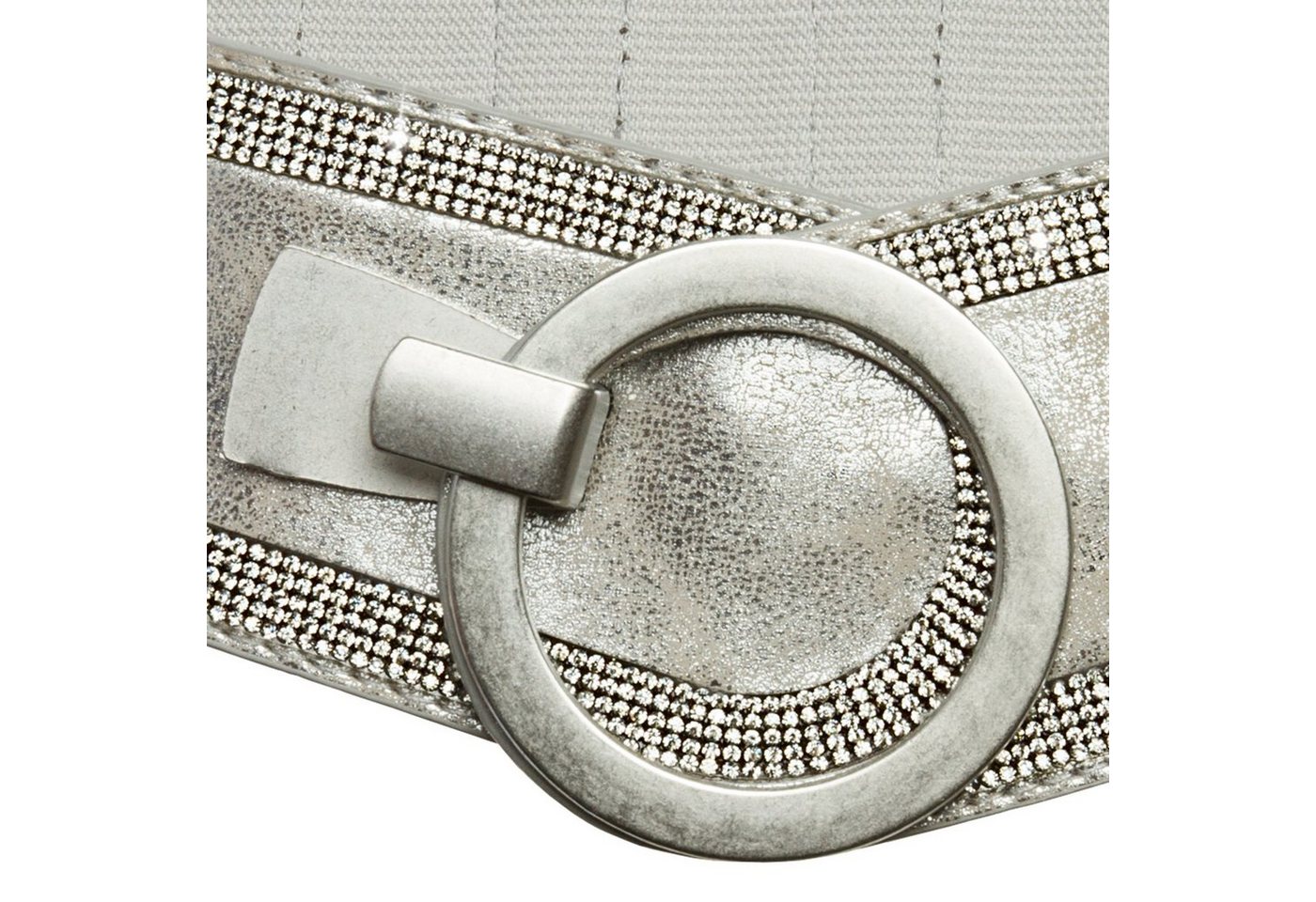 Caspar Taillengürtel GU315 Damen elastischer breiter Glitzer Strass Gürtel – Bild 4 von 4