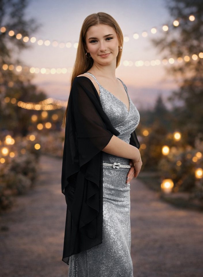 Cassandra Accessoires Modetuch Elegante Damen Stola - Lockerleichtes Tuch, für besondere Anlässe - Hochzeit-und Abendmode – Bild 5 von 5