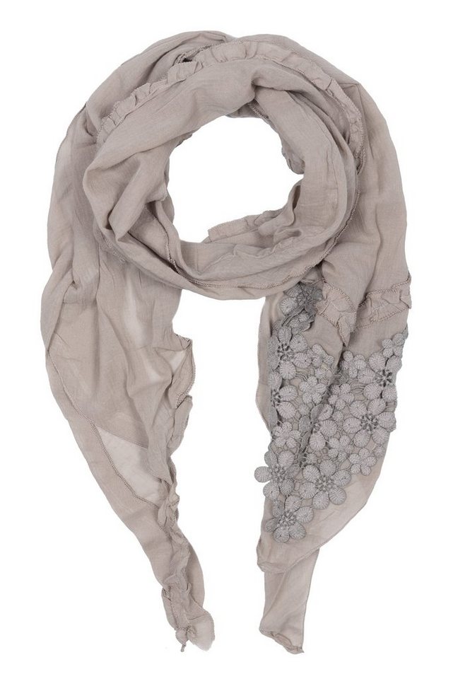 Cassandra Accessoires Schal Romantik, (2er-Set), mit verspielten Blumendetails – Bild 4 von 5