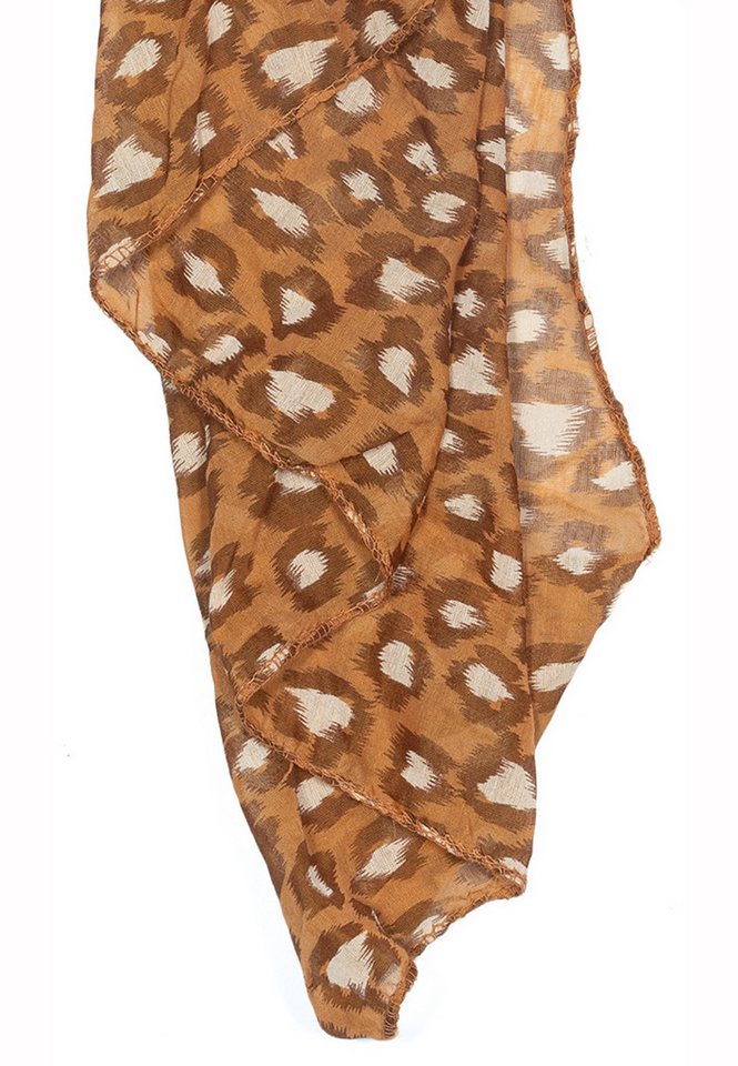 Cassandra Accessoires Schal Schrägschal "Wild & Elegant", mit Leo-Muster, mit Seide - Made in Italy – Bild 2 von 3