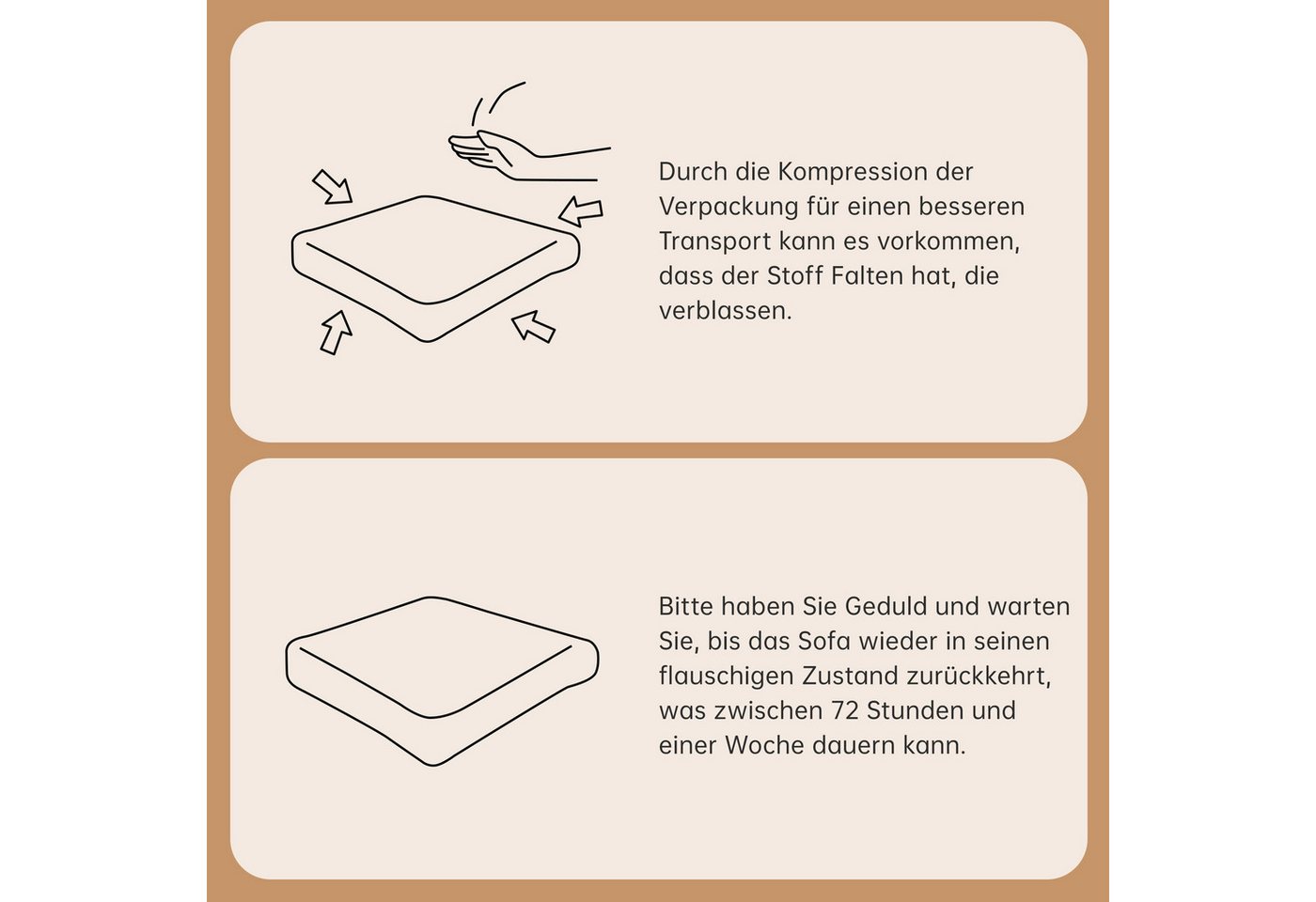 CASSILANDO Fußhocker Hamlet Ottoman Cordstoff – Bild 2 von 4