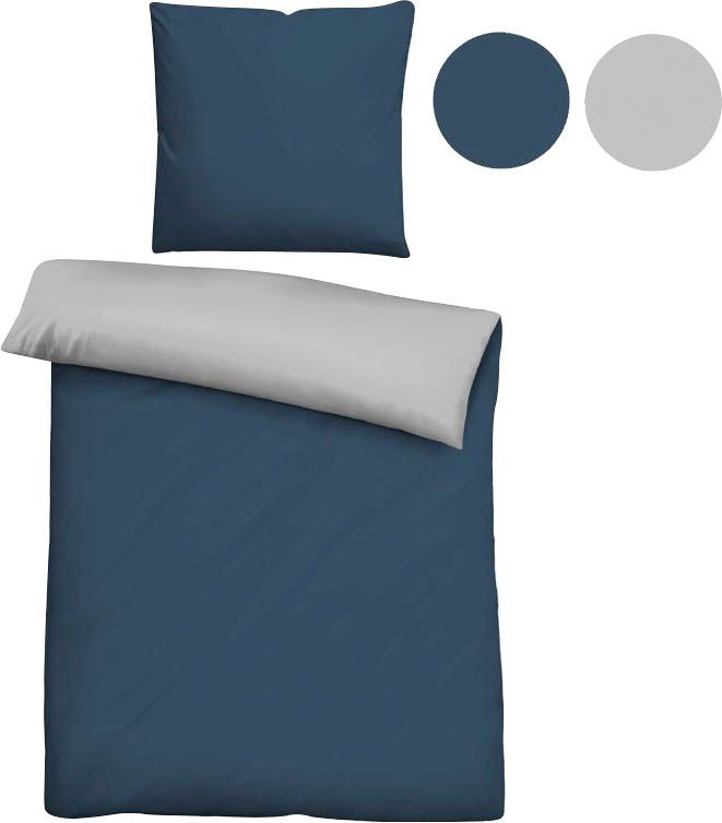 Castell - Markenbettwäsche Bettwäsche 0560500, Microfaser, 2 teilig, Microfaser-Satin,2 teilig, pflegeleichte Bettwäsche mit Reißverschluss – Bild 3 von 5