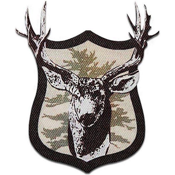 Catch the Patch Aufnäher Bügelbild, Aufbügler, Applikationen, Patches, Flicken, zum aufbügeln, Polyester, Hirsch Trachten - Größe: 6 x 8,5 cm