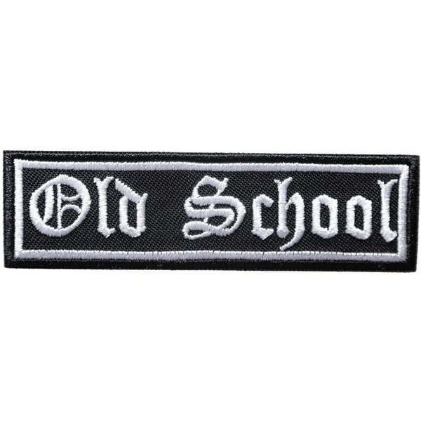 Catch the Patch Aufnäher Bügelbild, Aufbügler, Applikationen, Patches, Flicken, zum aufbügeln, Polyester, Biker Zitat Spruch Old School - Größe: