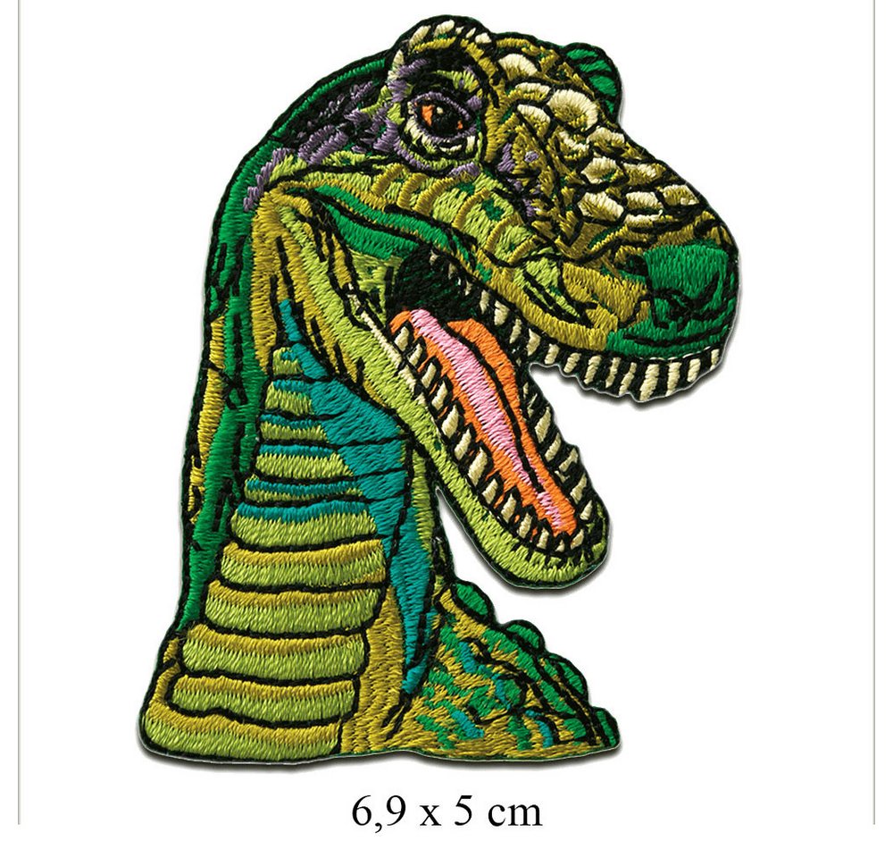 Catch the Patch Aufnäher Bügelbild, Aufbügler, Applikationen, Patches, Flicken, zum aufbügeln, Polyester, Dino Set 6 Stück Tier – Bild 4 von 5