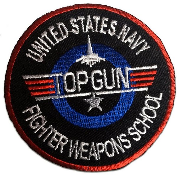 Catch the Patch Aufnäher Bügelbild, Aufbügler, Applikationen, Patches, Flicken, zum aufbügeln, Polyester, Top Gun Movie - Größe: Ø 7,5 cm