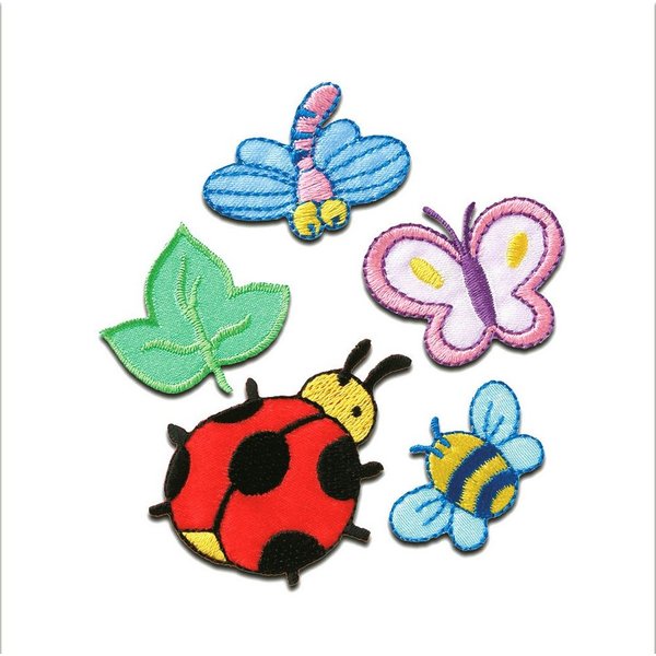 Catch the Patch Aufnäher Bügelbild, Aufbügler, Applikationen, Patches, Flicken, zum aufbügeln, Polyester, Set Käfer - Größe: verschiedene Größen