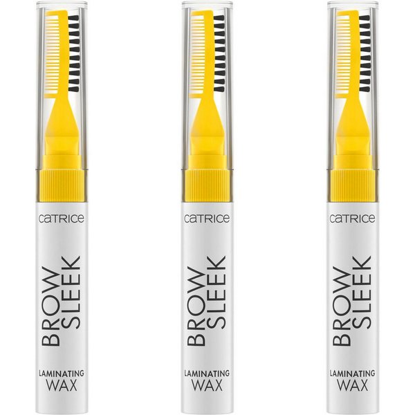 Catrice Augenbrauen-Gel Brow Sleek Laminating Wax, 3-tlg., mit doppelseitiger Bürste