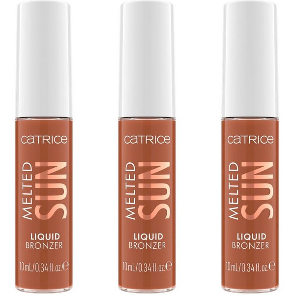 Catrice Bronzer-Puder MELTED SUN LIQUID BRONZER, 3-tlg., cremige Textur, matt, aufbaubare Deckkraft, leicht verblendbar.