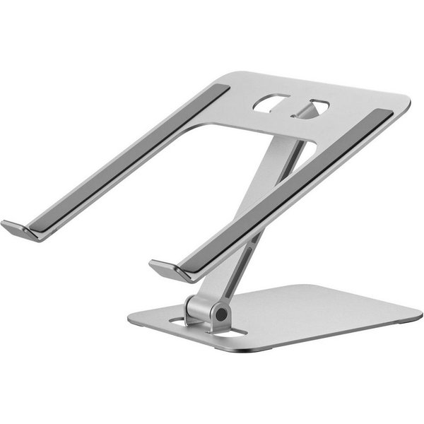 CAVO Laptop-Ständer faltbar, höhenverstellbar, silber, aus Aluminium, (für Laptops, Notebooks, Tablets: von 10 bis 16 Zoll)