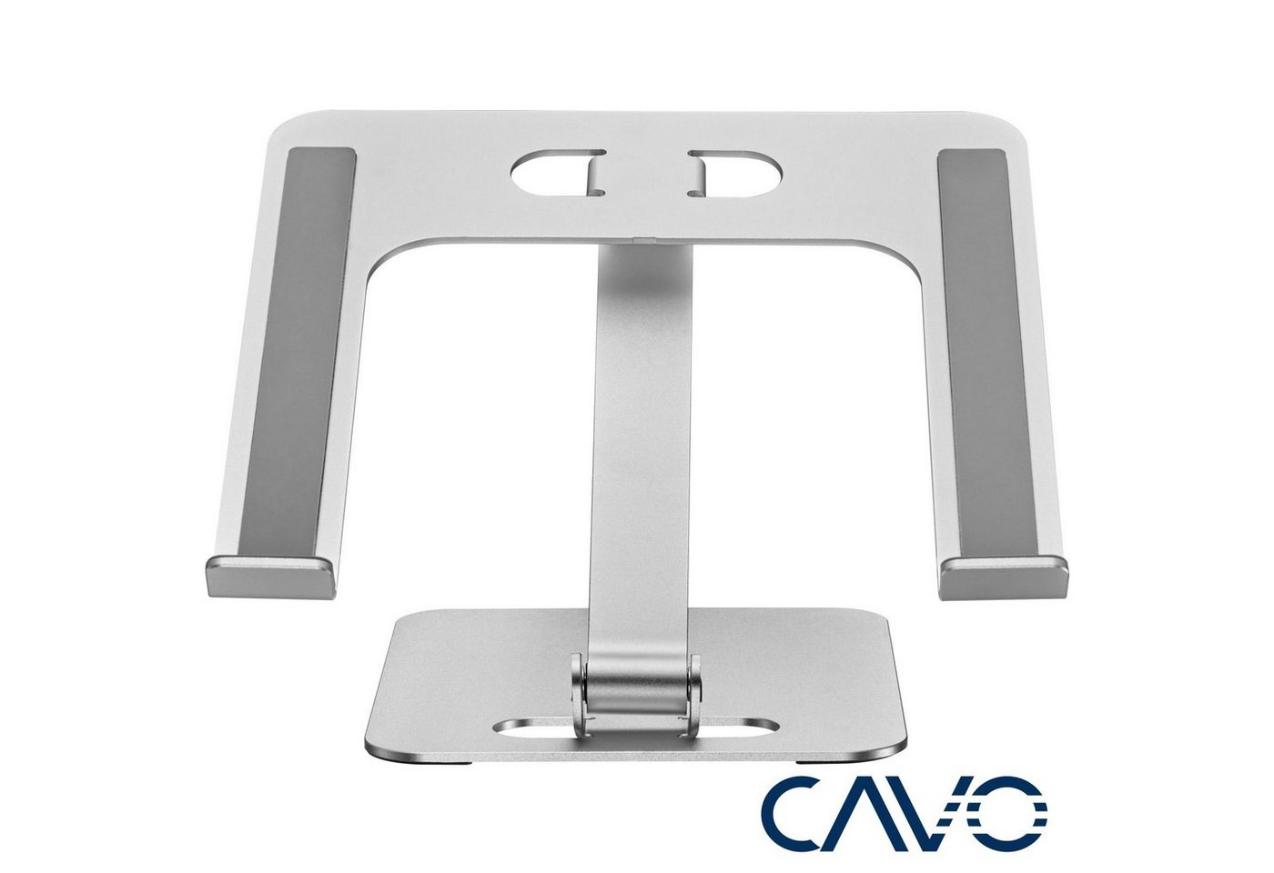 CAVO Laptop-Ständer faltbar, höhenverstellbar, silber, aus Aluminium, (für Laptops, Notebooks, Tablets: von 10 bis 16 Zoll) – Bild 2 von 5