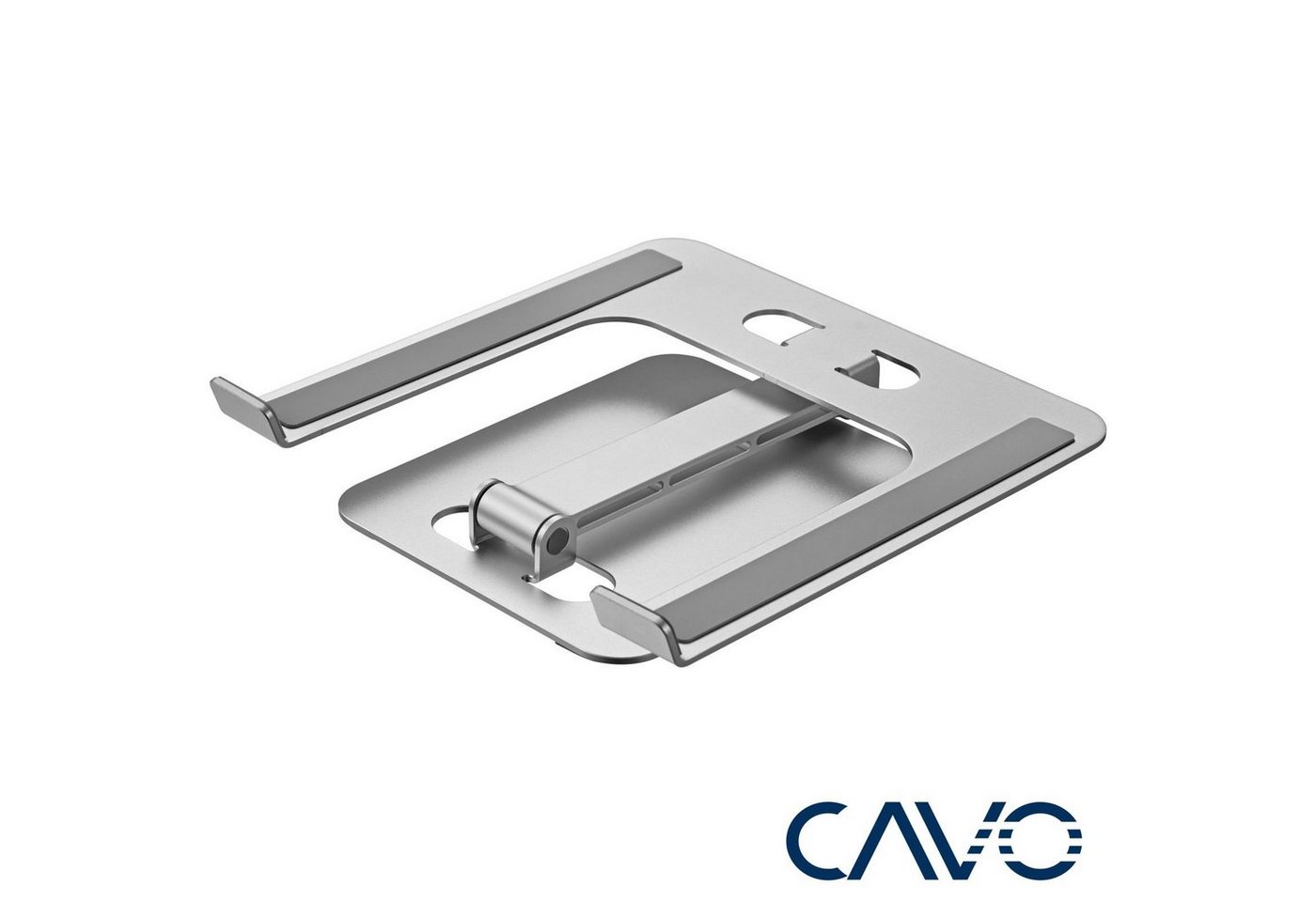 CAVO Laptop-Ständer faltbar, höhenverstellbar, silber, aus Aluminium, (für Laptops, Notebooks, Tablets: von 10 bis 16 Zoll) – Bild 4 von 5
