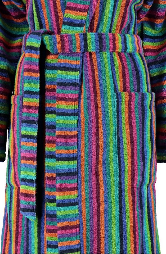 Cawö Damenbademantel, Langform, Walkfrottee, Kimono-Kragen, Gürtel, Walkfrottier Qualität – Bild 3 von 4