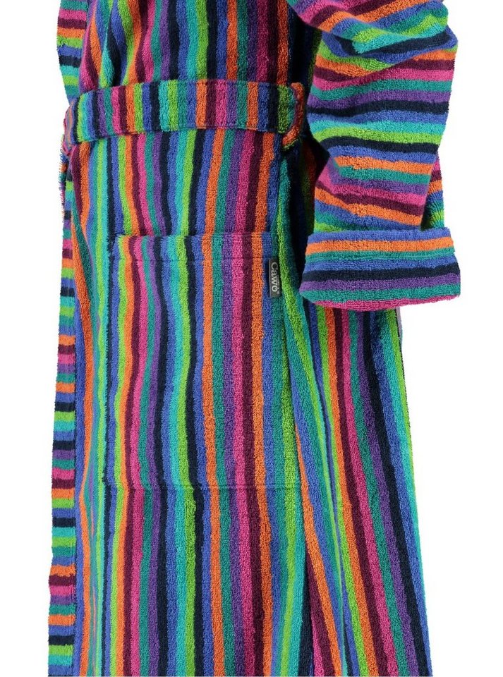 Cawö Damenbademantel, Langform, Walkfrottee, Kimono-Kragen, Gürtel, Walkfrottier Qualität – Bild 4 von 4