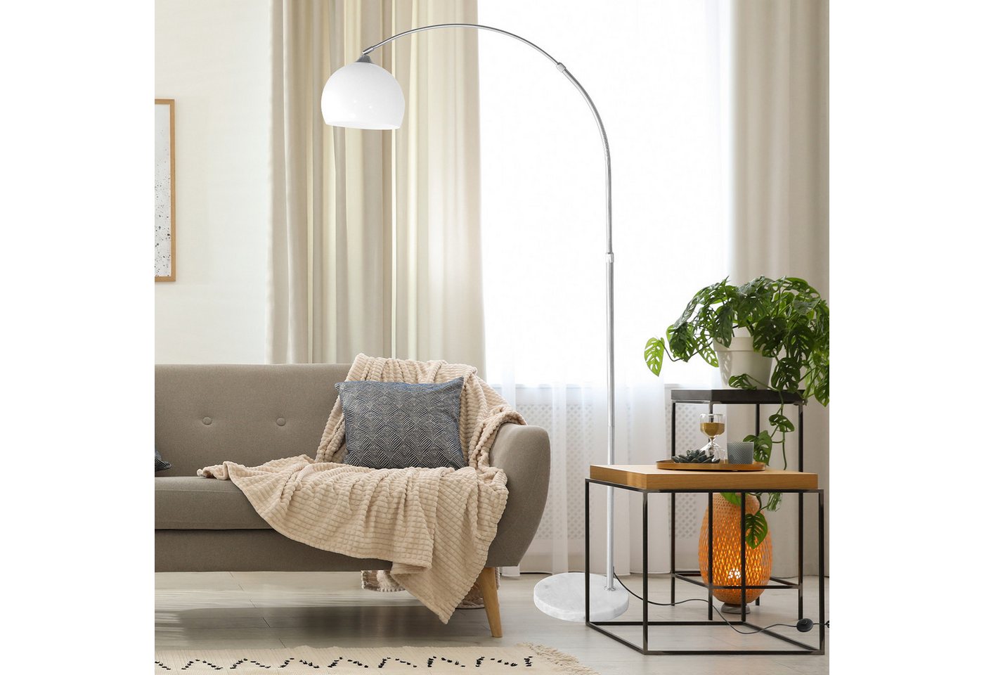 CCLIFE Bogenlampen Bogenlampe Stehlampe LED E27 Bogenleuchte Wohnzimmer – Bild 5 von 5