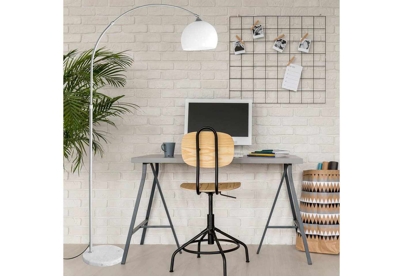 CCLIFE Bogenlampen Bogenlampe Stehlampe LED E27 Bogenleuchte Wohnzimmer – Bild 4 von 5