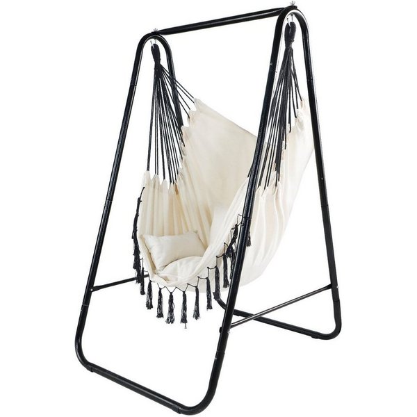 CCLIFE Hängesessel Hängesessel mit Gestell Hängeschaukel Hängestuhl (1er Set mit Gestell), mit gestell