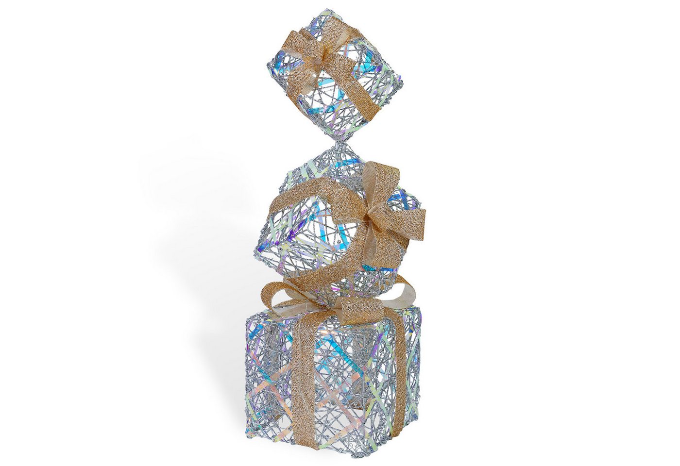 CCLIFE Weihnachtsfigur LED Geschenkbox 3er, Netzstecker Weihnachten Weihnachtenbox – Bild 2 von 5
