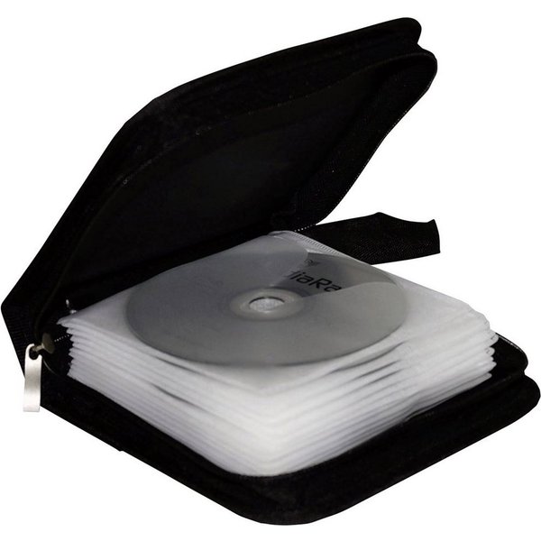 Mediarange CD-Hülle MediaRange CD Tasche 24 CDs/DVDs/Blu-rays Nylon Schwarz 1 St. (B x H