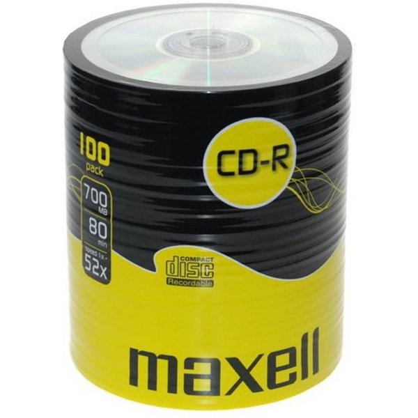 Maxell CD-Rohling 100 Maxell Rohlinge CD-R 80Min 700MB 52x Shrink