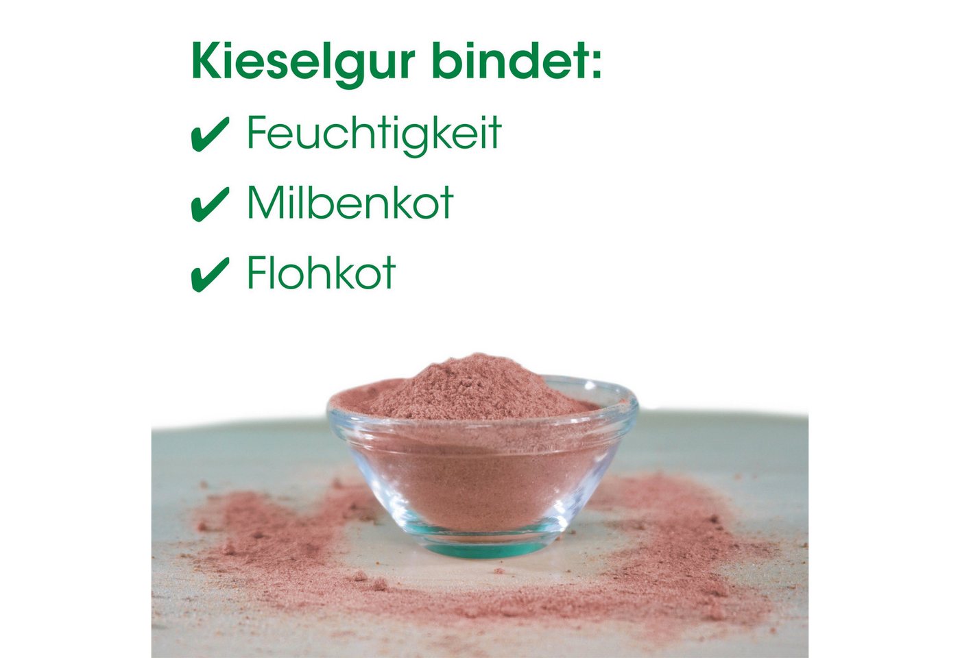 cdVet Milbenspray Kieselgur, 50 g, Kieselgur kann nicht überdosiert werden. – Bild 3 von 5