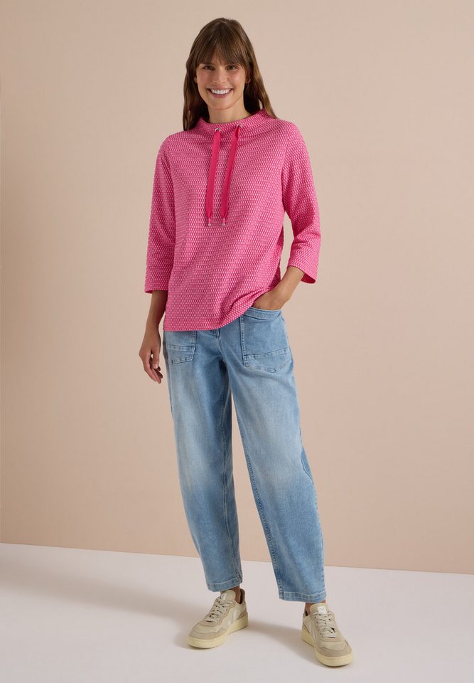 CECIL 3/4-Arm-Shirt aus softem Materialmix – Bild 3 von 5