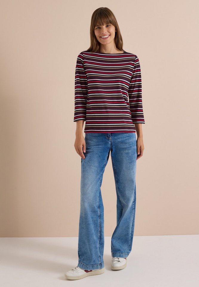 CECIL 3/4-Arm-Shirt aus softem Materialmix – Bild 3 von 5