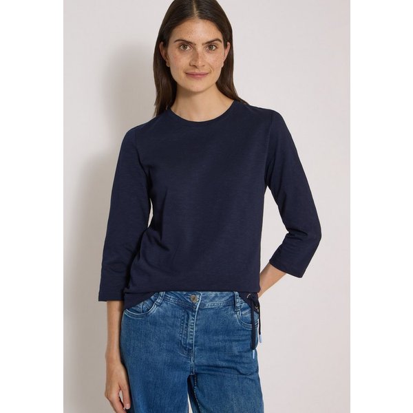 CECIL 3/4-Arm-Shirt Elastiksaum mit Knotendetail