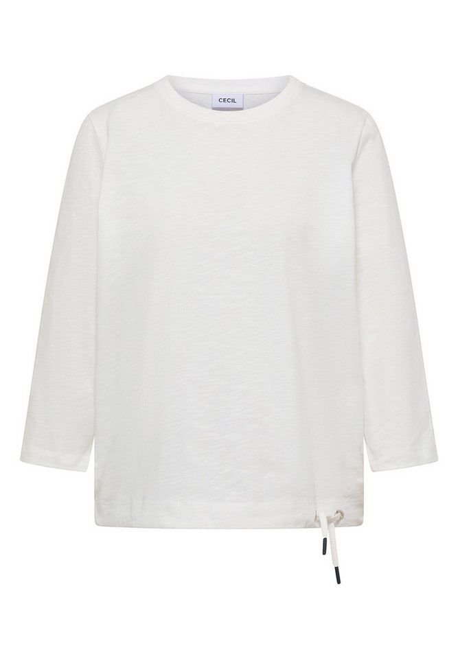 CECIL 3/4-Arm-Shirt Elastiksaum mit Knotendetail – Bild 4 von 5