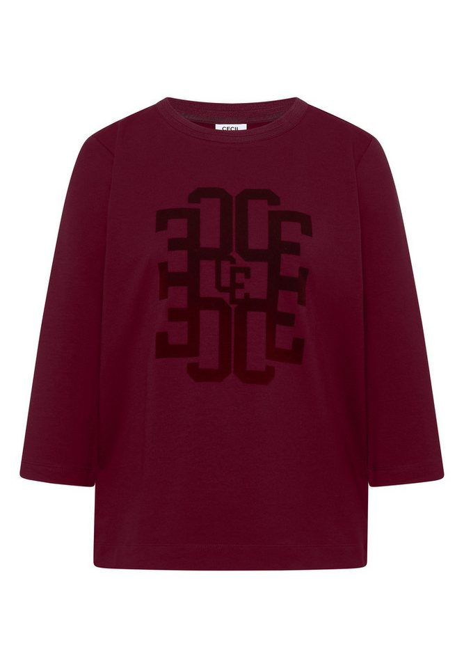 CECIL 3/4-Arm-Shirt mit Wording – Bild 4 von 5