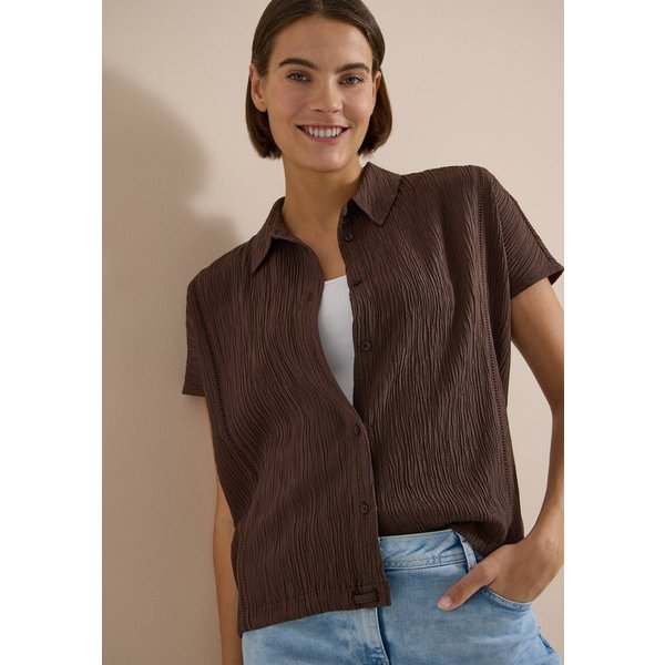 CECIL Hemdbluse aus softem Materialmix