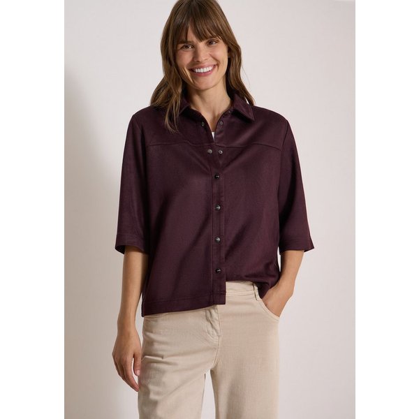 CECIL Hemdbluse in Velours-Optik