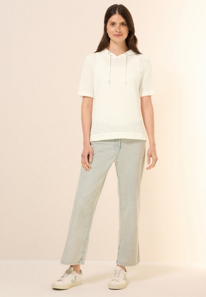 CECIL Kapuzenshirt aus softem Materialmix – Bild 4 von 5