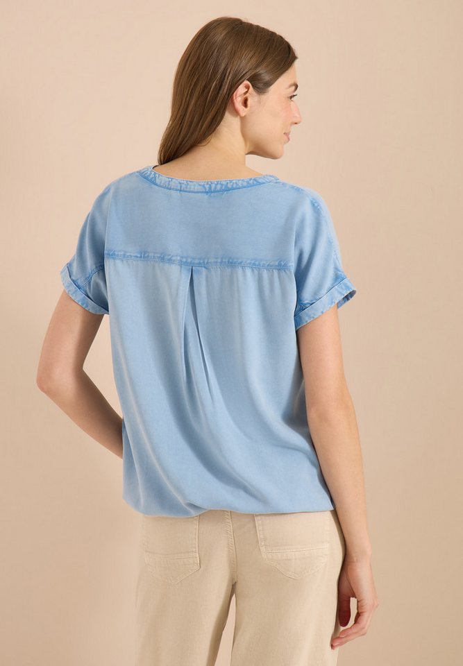 CECIL Kurzarmbluse in Denim-Optik – Bild 2 von 5
