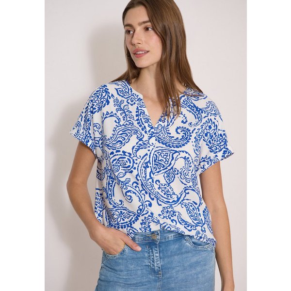 CECIL Kurzarmbluse mit allover Print