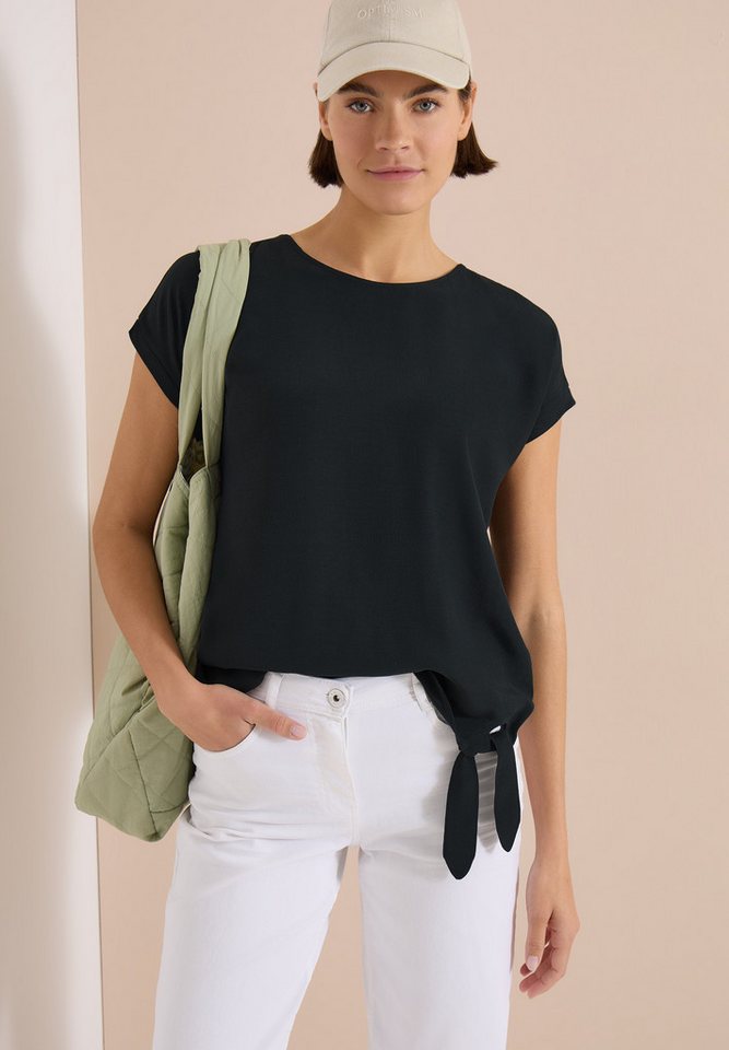 CECIL Kurzarmbluse Sommershirt mit Knotendetail – Bild 4 von 5