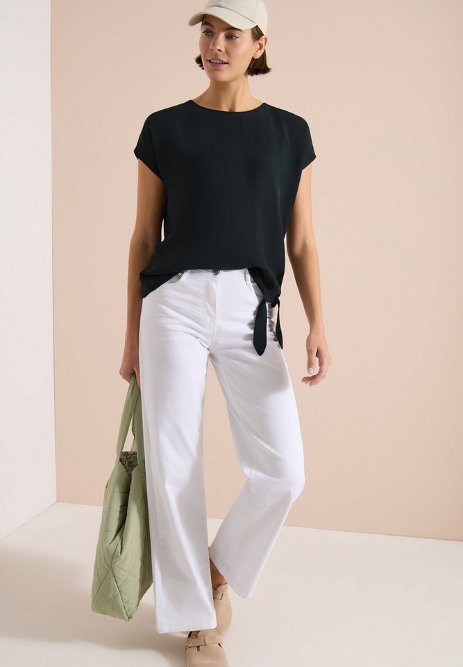 CECIL Kurzarmbluse Sommershirt mit Knotendetail – Bild 5 von 5