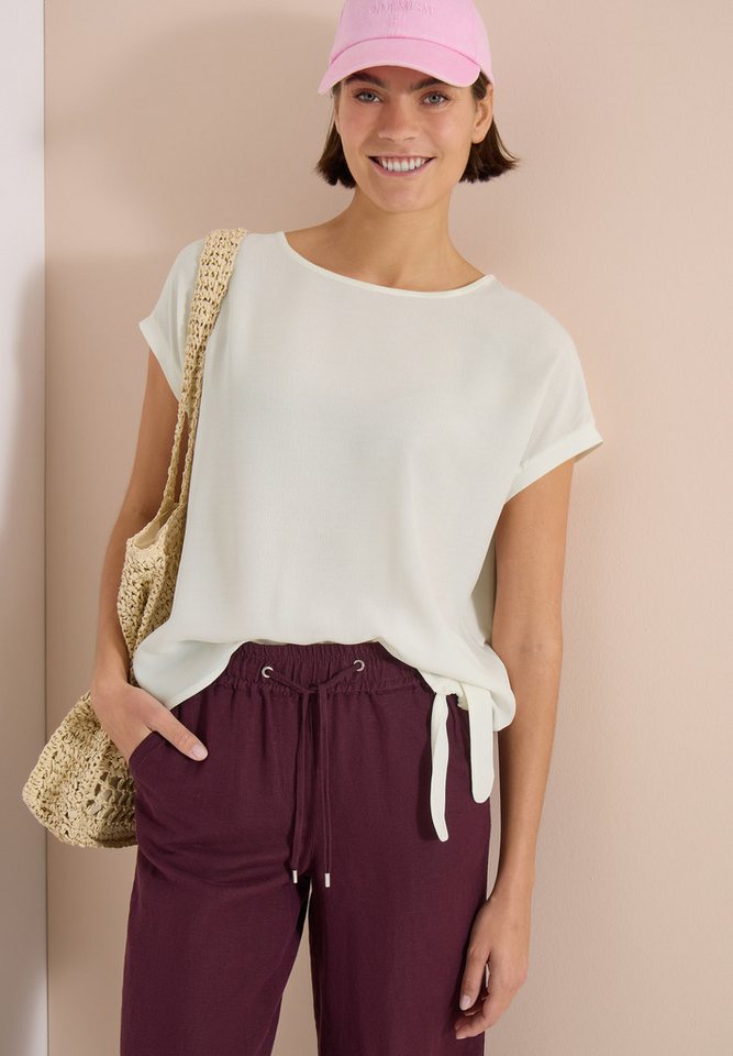 CECIL Kurzarmbluse Sommershirt mit Knotendetail – Bild 5 von 5