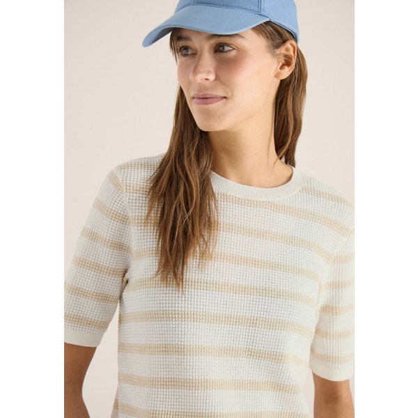 CECIL Kurzarmpullover aus reiner Baumwolle
