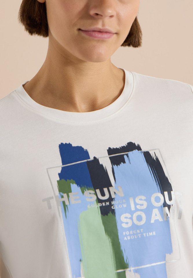 CECIL Kurzarmshirt Sommershirt mit Print – Bild 3 von 5